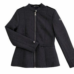 Burberry Black Quilted Utility Jacket with Waist Detailing